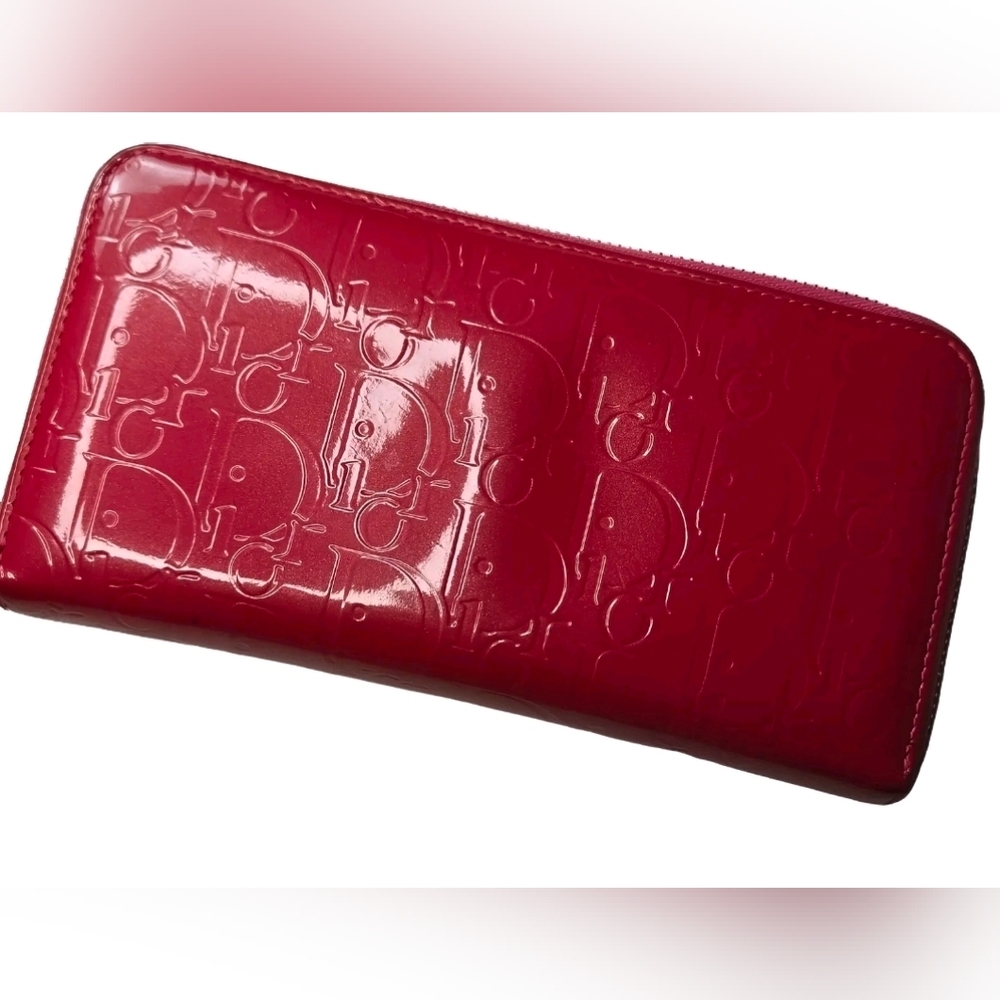 Dior Embossed Patent Leather Wallet